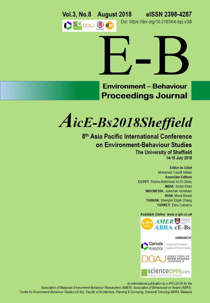 					View Vol. 3 No. 8 (2018): August. AicE-Bs2018Sheffield, UK, 14-15 July 2018
				