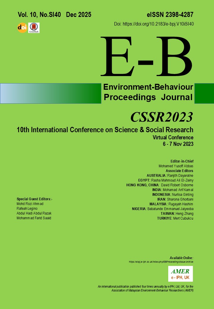 					View Vol. 10 No. SI40 (2025): Dec. 10th International Conference on Science & Social Research Virtual Conference, CSSR 2023, 6-7 Nov 2023 (DRAFT)
				