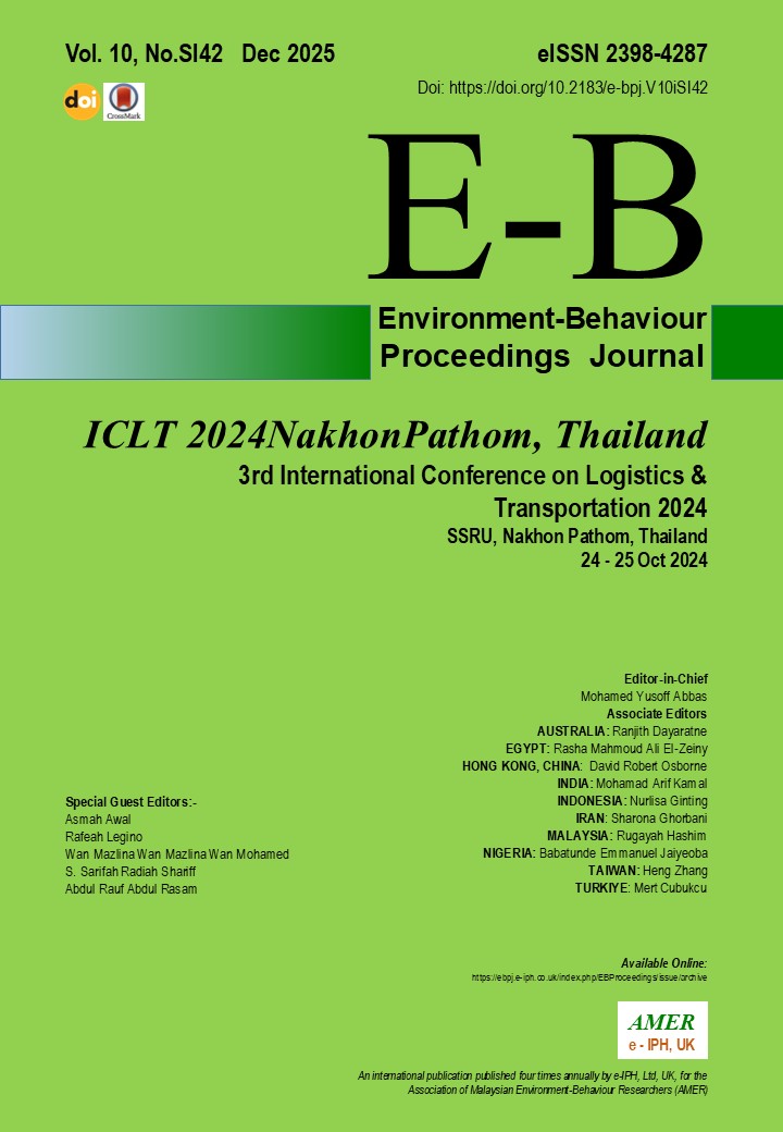 					View Vol. 10 No. SI42 (2025): Dec. 3rd International Conference on Logistics & Transportation SSRU, Nakhon Pathom, Thailand, ICLT2024, 24-25 Oct 2024 (DRAFT) 
				